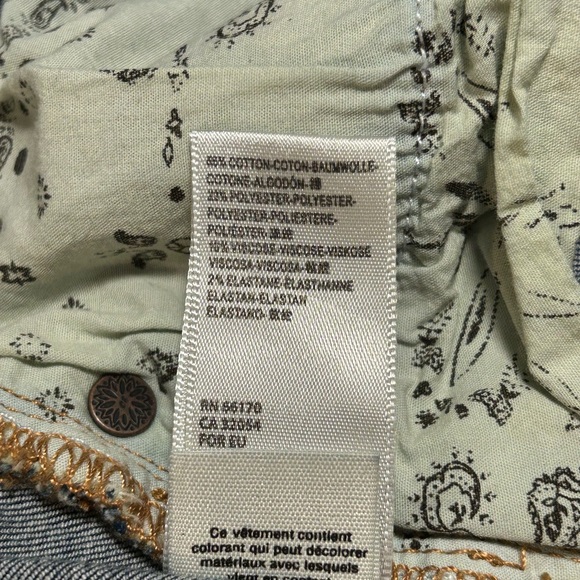 Free people we the free  Flare Jeans button fly bell bottom boho size 26- Blue - Picture 10 of 14